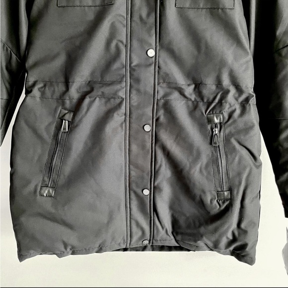 NWT Nordstrom’s RAINFOREST Oxford Nylon Fur Trim Lined Thermoluxe Anorak Coat M - Picture 6 of 15